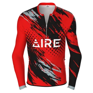 Maillot manga larga media cremallera