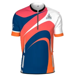 Maillot manga corta media cremallera