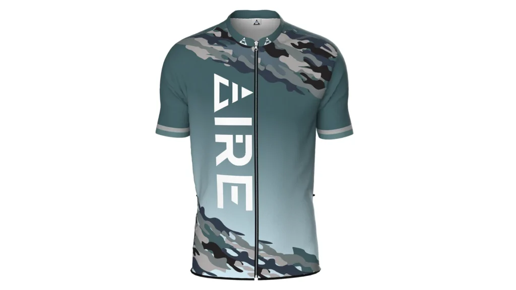 Maillot de ciclismo personalizado de manga corta con cremallera entera, modelo Aire Sport